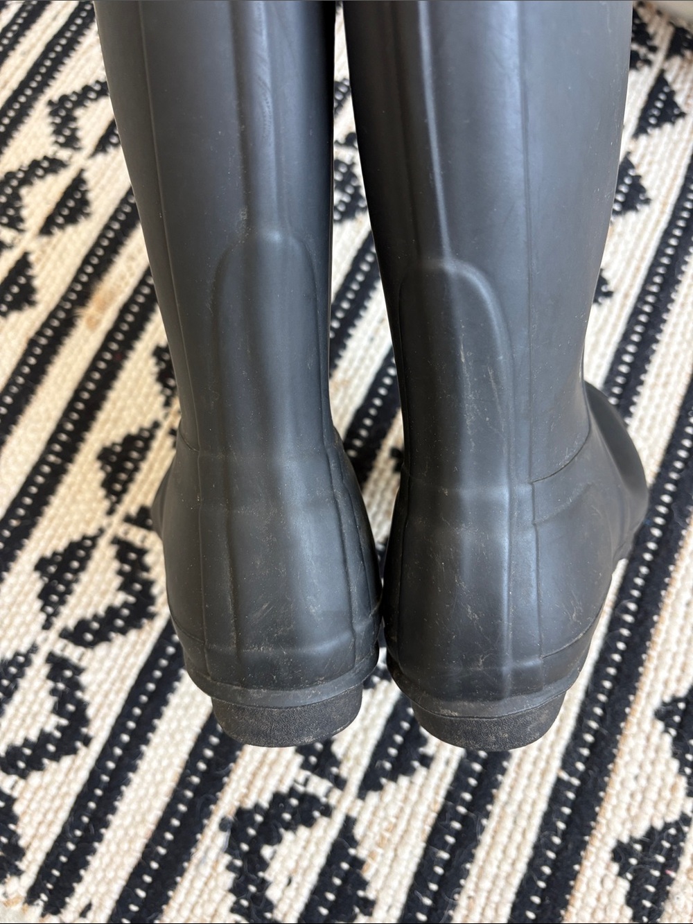 Hunter Tall Matte Black Women's Rain Boots - Picture 6 of 8